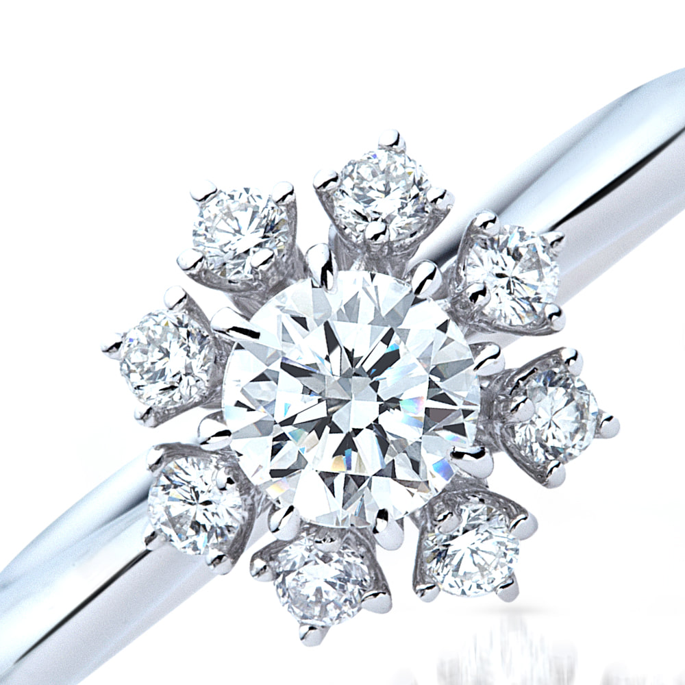 샤프란 다이아몬드 반지 0.5ct  GIA/F.VS2